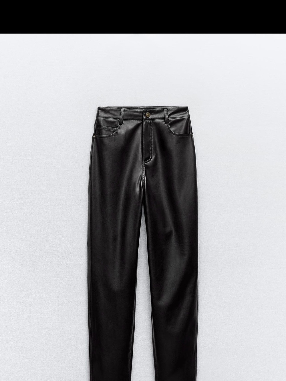 Zara Faux Leather Mom Fit Pants